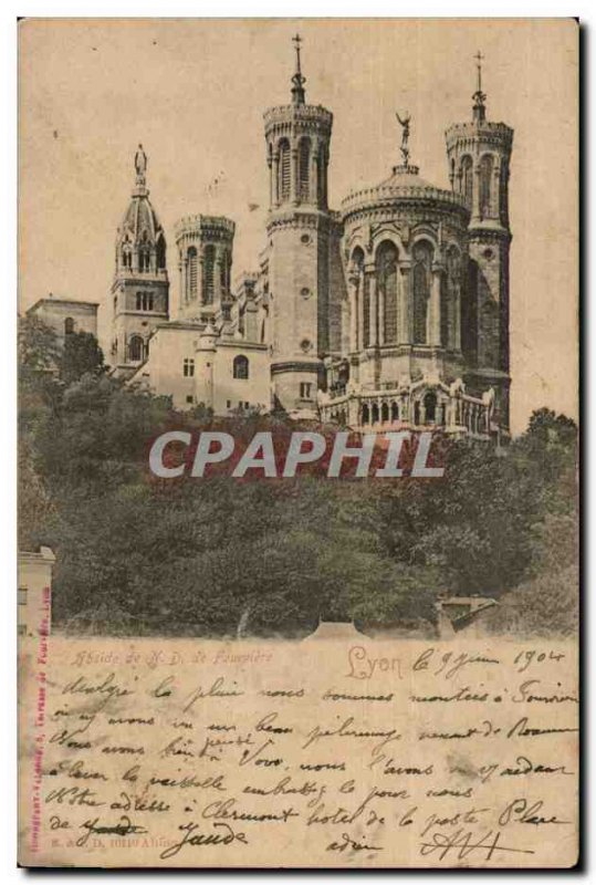 LYon Old Postcard Notre Dame de Fourviere