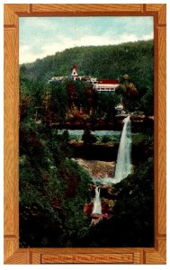 New York  Catskill Mtns. Laurel House and Falls , Wood Border