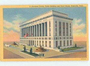 Linen COURTHOUSE SCENE Nashville Tennessee TN AE9971