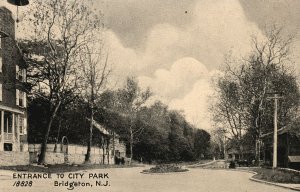 Vintage Postcard 1910's Entrance to City Recreational Park Bridgeton New Jersey