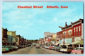 Atlantic Iowa Postcard Chest Street Looking North Exterior c1974 Vintage Antique