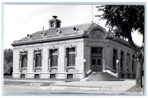 Webster City Iowa IA Postcard RPPC Photo Post Office Building Scene Street 1957