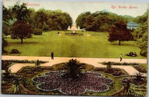 Postcard Germany Dresden Grober Garten - Great Garden