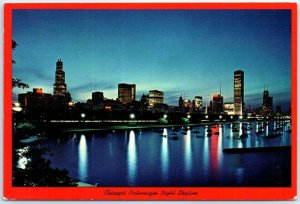M-104967 Chicago's Picturesque Night Skyline Illinois USA
