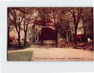 Postcard Schuetzen Park Pavilion, Davenport, Iowa