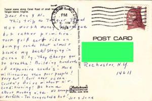 Greetings from Tangier Island, Virginia - Along Canal Road pm 1984