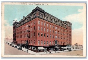 1930 McLure Hotel Building Exterior Scene Wheeling West Virginia WV Postcard 