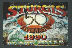1990 PPC Sturgis 50 Years Commemorative Of The Annual Rally Races 6 x 4 Has---