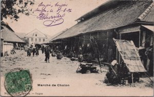 Cochinchina Vietnam Marche de Cholon Ho Chi Minh City Vintage Postcard C058