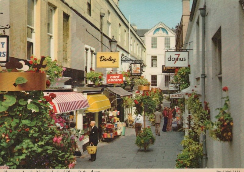 Somerset Postcard - Shopping Arcade, Northumberland Place, Bath   RR9208