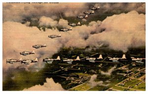 WWII planes Formation Flying through the Clouds