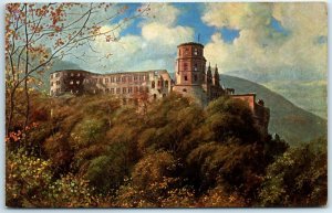 M-3589 Das Schloss von der Terrasse Gesehen Heidelberg