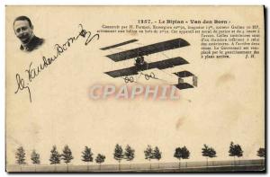 Old Postcard Jet Aviation biplane Ven den Born