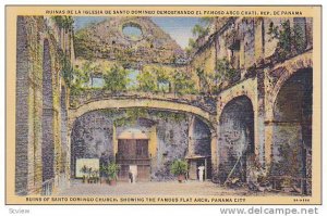 Ruins Of Santo Domingo Church, Showing The Famous Flat Arch, Panama City, Pan...