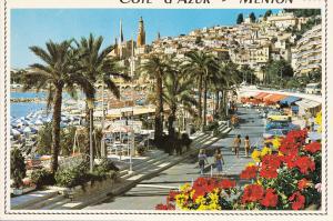 BF14507 la promenade les plages et la vieille vil menton france front/back image