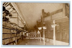 Interior Mens Suit Hat Tailor Shop Store Tonawanda NY RPPC Photo Posted Postcard 