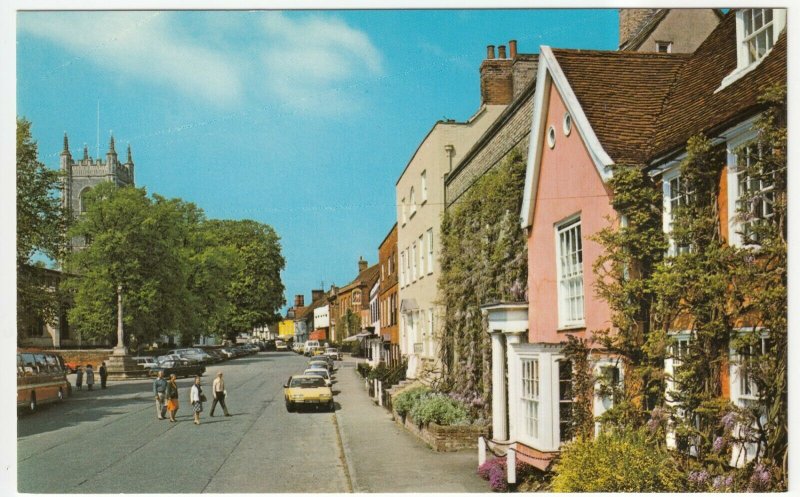 Essex; High St, Dedham PPC By John Hinde, Unused, c 1970's, Note Rover SD1 