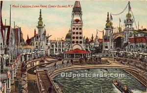 Main Lagoon, Luna Park Coney Island, NY, USA Amusement Park 1913 