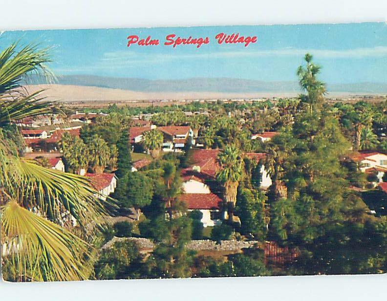 Pre-1980 PANORAMIC VIEW Palm Springs - Near Anaheim & Los Angeles CA F8835
