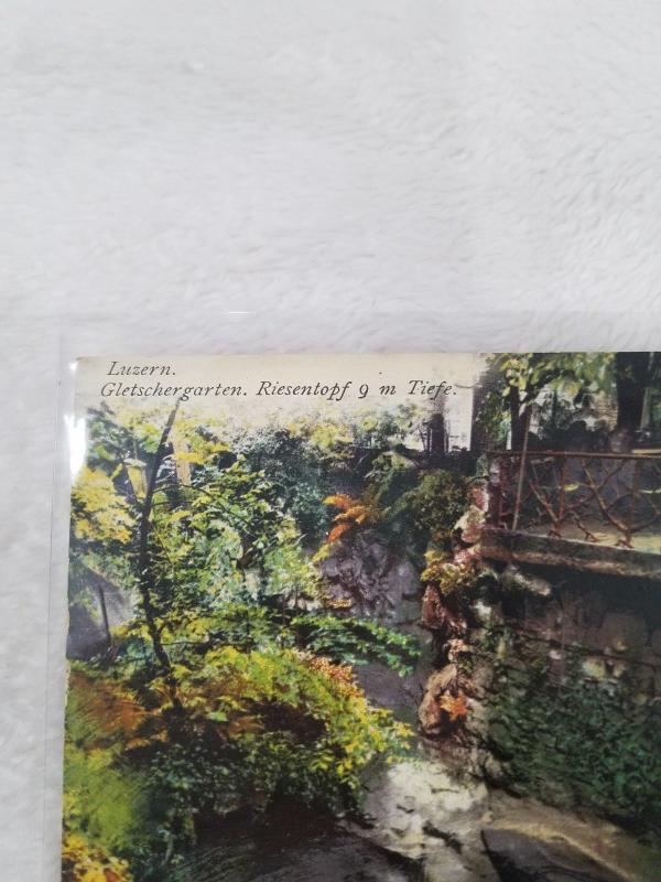 Antique Postcard entitled Luzern, Gletschergarten, Riesentopf 9 m Tiefe