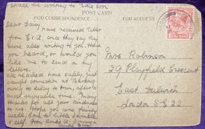 England Black Rock Brighton posted 1925