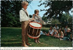 Old Sturbridge Village - boys Fife and Drum Demonstration, Massachusetts