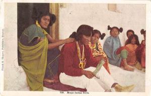 Moqui Indian Girls Native Americana Antique Postcard J49914 