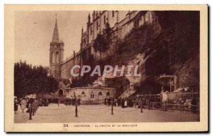 Old Postcard Lourdes Orotte And The Basilica