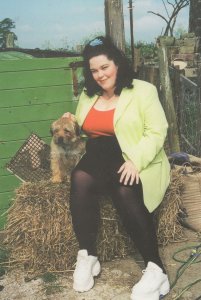 Mandy Dingle & Pet Dog Emmerdale Rare Yorkshire TV Postcard