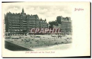 Old Postcard Brighton Hotel and the Grand Hotel Metrople