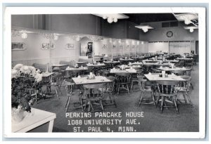 St. Paul Minnesota MN Postcard RPPC Photo Perkins Pancake House Dining Room