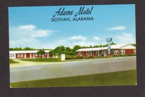 AL Adams Motel DOTHAN ALABAMA POSTCARD POST CARD PC