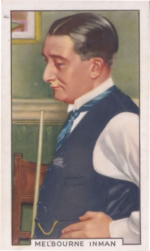 Melbourne Inman Snooker Pool Billiards Champion 1930s Cigarette Card