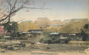 Postcard Japan C-1910 hand colored Typical Country House Farm 23-6662