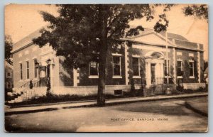 Post Office   Sanford   Maine  Postcard  1941