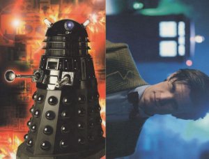 Dr Who Dalek Commander Sec Tardis TV Show 2x Postcard s