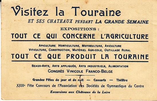 France - Tours Expo 1922 Card 