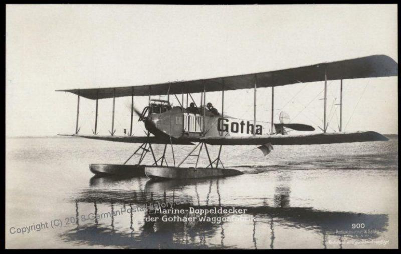 Germany WWI Sanke 900 Gotha Gothaer-Waggonfabrik Doppeldecker Seaplane Air 64678