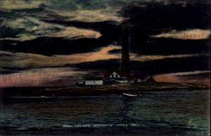 York Maine ME Lighthouse Boon Island c1900s Postcard