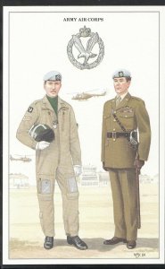 Military Postcard - Army Air Corps - Corporal: Flying Dress & Major  1181 