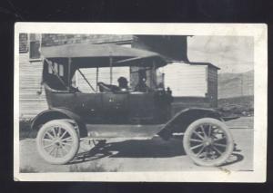 RPPC ANTIQUE VINTAGE AUTO CAR AUTOMOBILE DOG VINTAGE REAL PHOTO POSTCARD