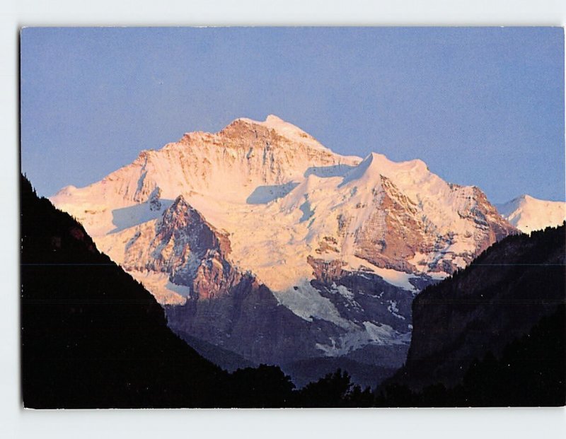 Postcard Alpenglühen, Jungfrau, Switzerland