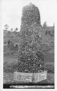 RPPC BOOT HILL MONUMENT Billings, Montana Real Photo c1910s Vintage Postcard