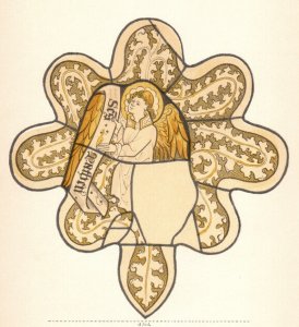 Snodland Church England Charles Winston Stained Glass Colored Print