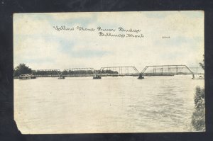 BILLINGS MONTANA YELLOWSTONE RIVER BRIDGE 1906 VINTAGE POSTCARD