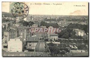 Old Postcard Suresnes Puteaux Vue Generale