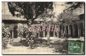 Postcard Old Cloitre Saint Emilion L Collegiate Church