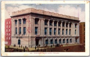 1908 Northern Trust Company Bank Chicago Illinois IL Building Posted Postcard