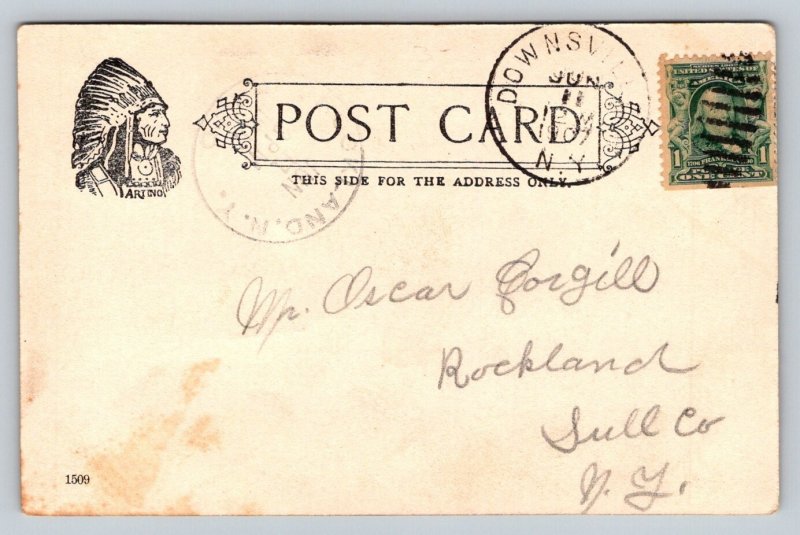 1907  Piglets With Mother Pig  We Are Satisfied   Postcard