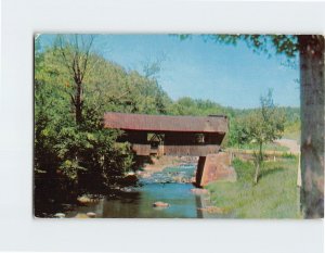Postcard Covered Bridge Over Gihon River At Johnson, Vermont